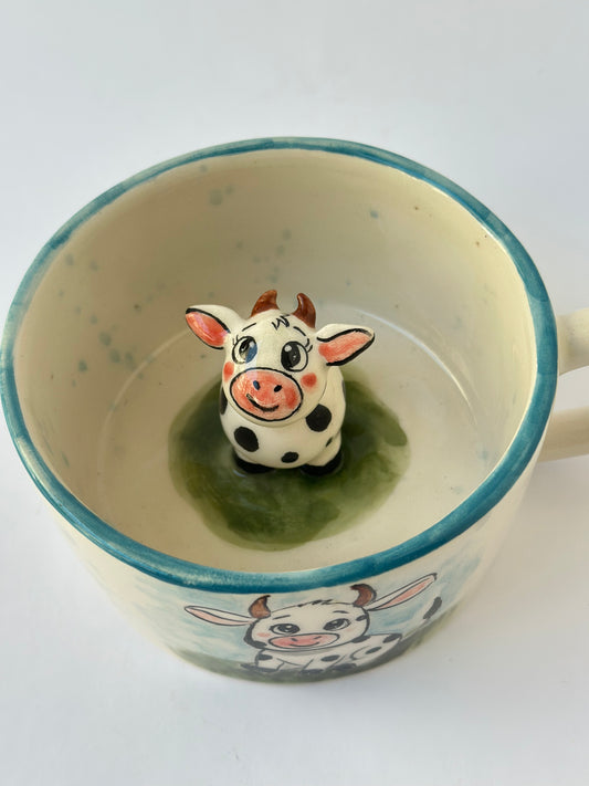 Cow handmade ceramic mug