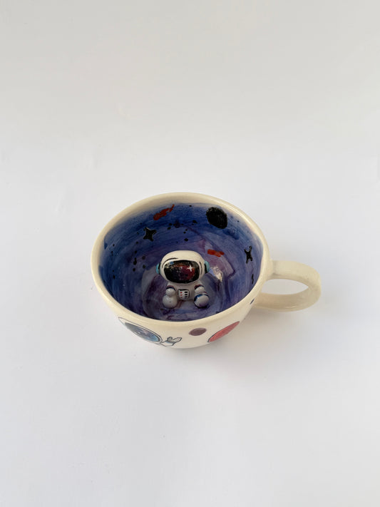 Astronaut handmade ceramic mug