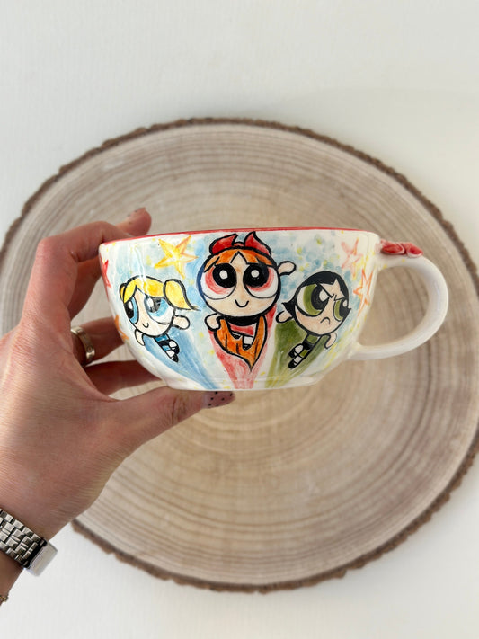 The powerpuff girls handmade mug