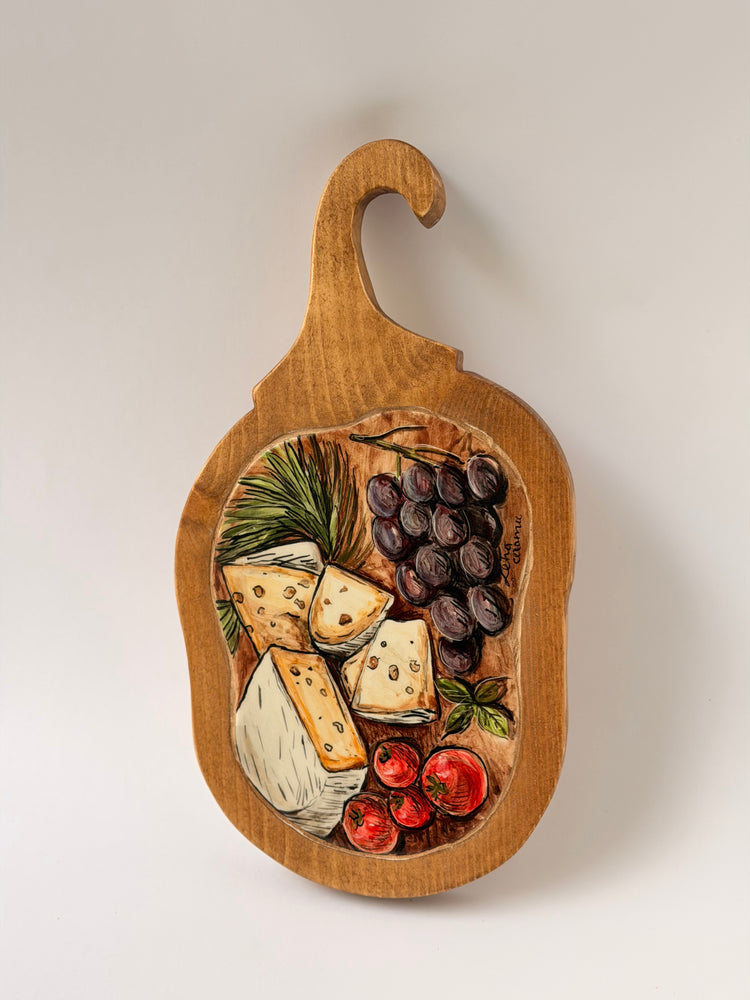 Ceramic & Wood Charcuterie Serving board ( 30x16)