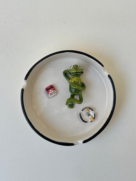 Kermit handmade ashtray