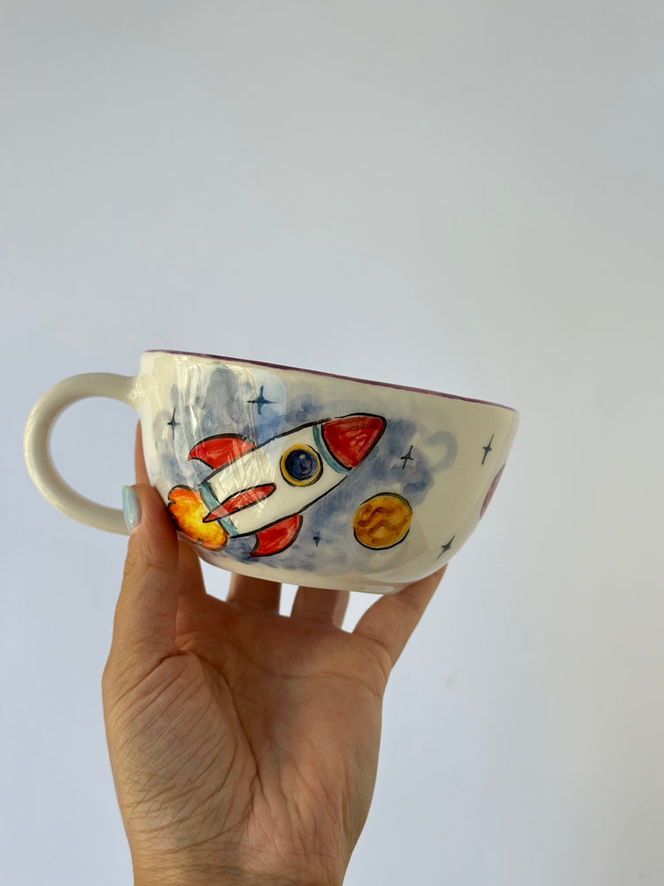 Astronaut handmade ceramic mug