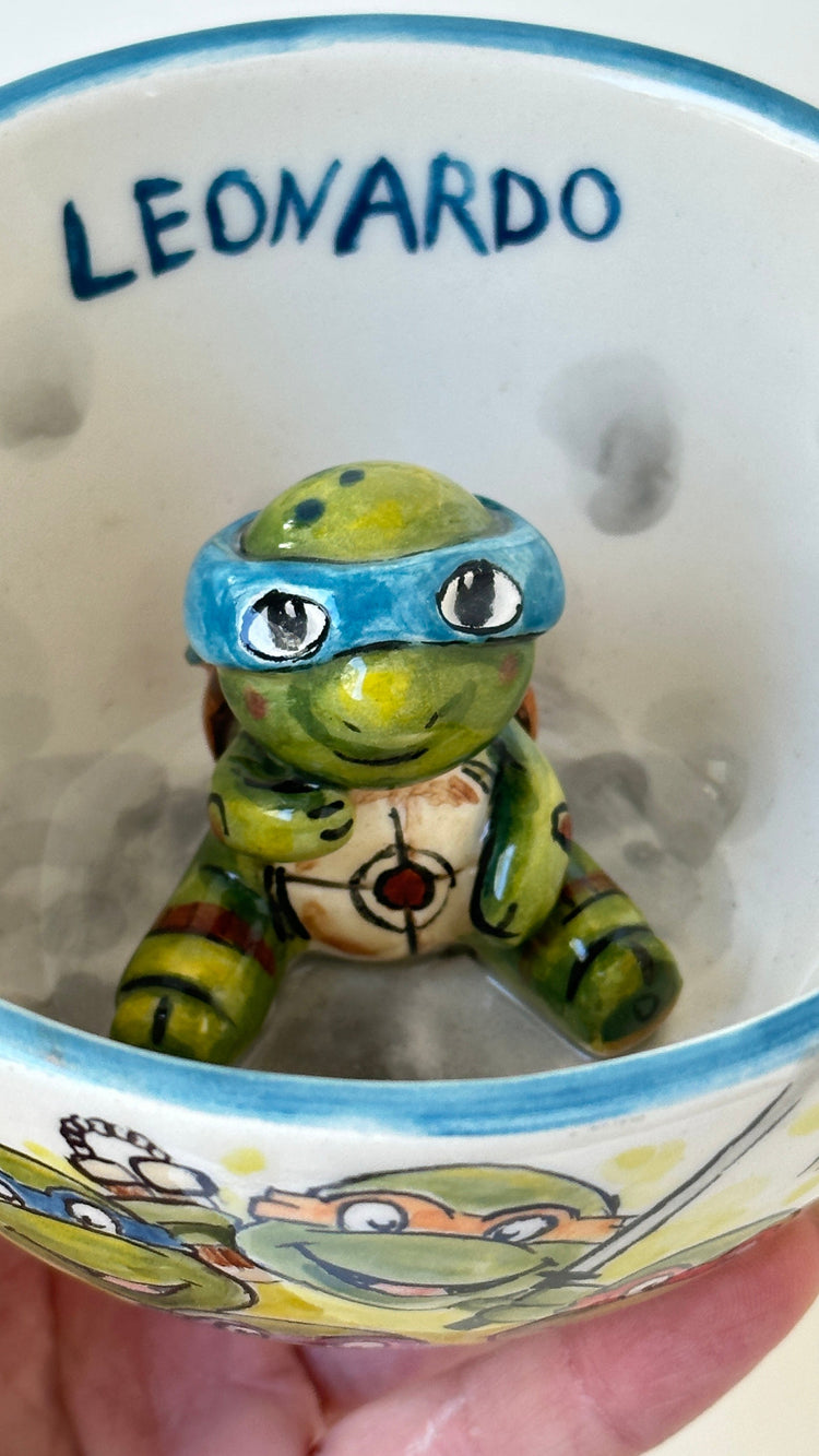 Warrior Turtle handmade mug