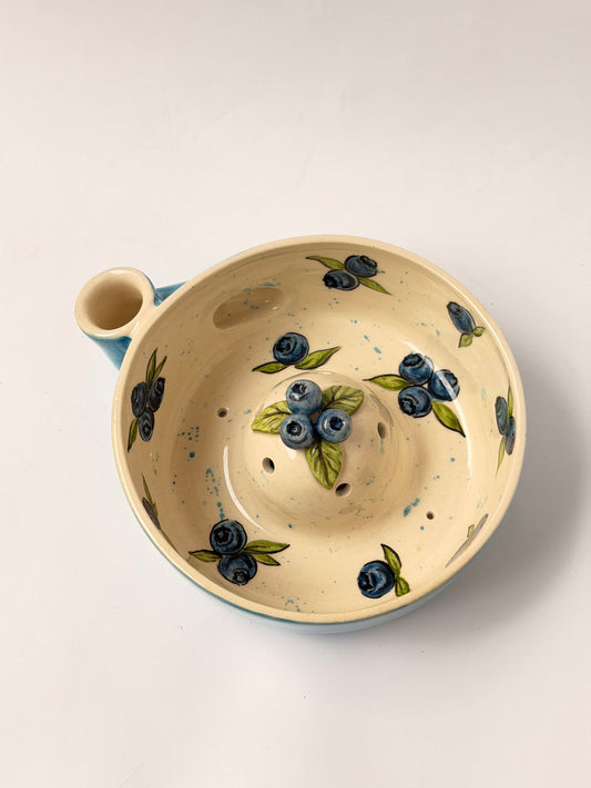 Blueberry handmade ceramic washing bowl