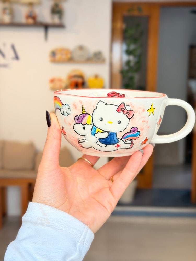 Cat handmade ceramic mug