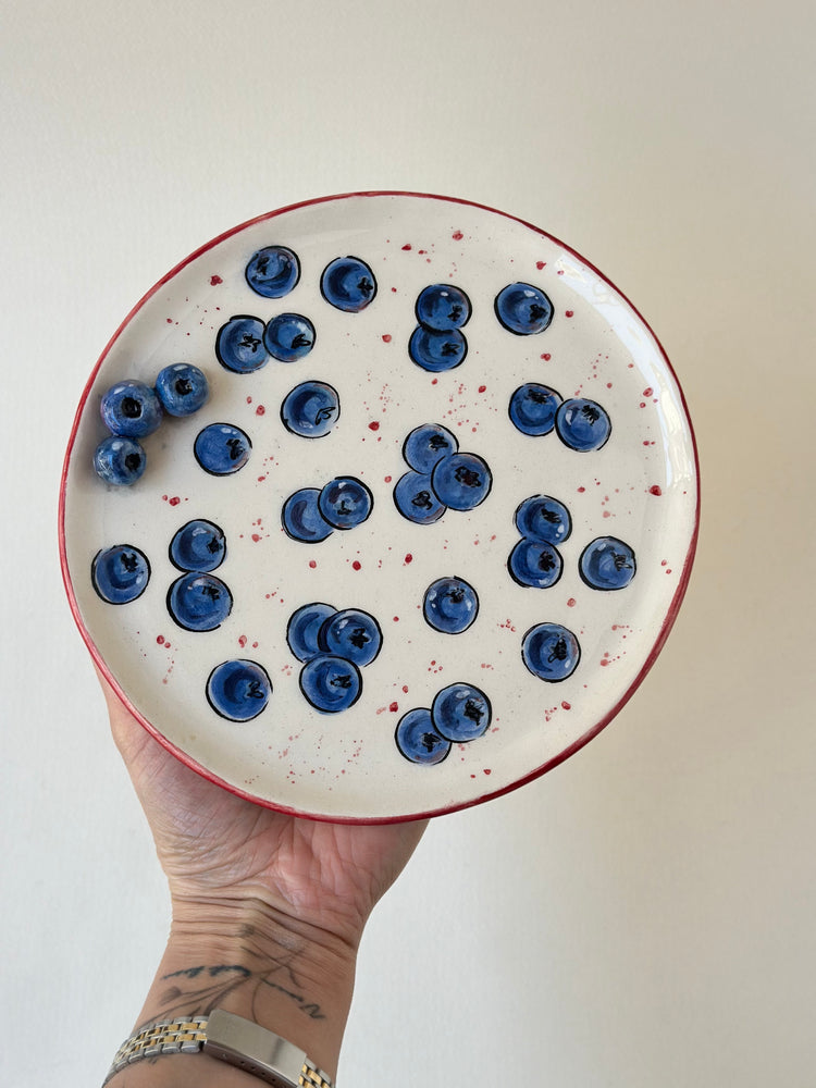 Blueberry handmade plate