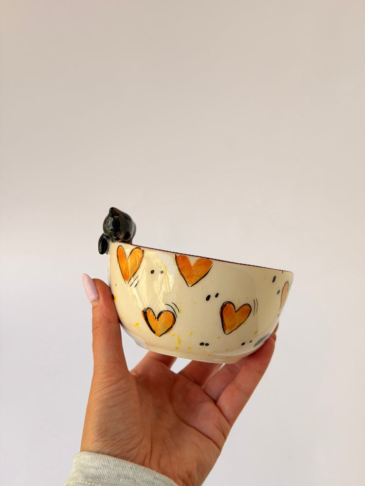 Cat handmade ceramic mug