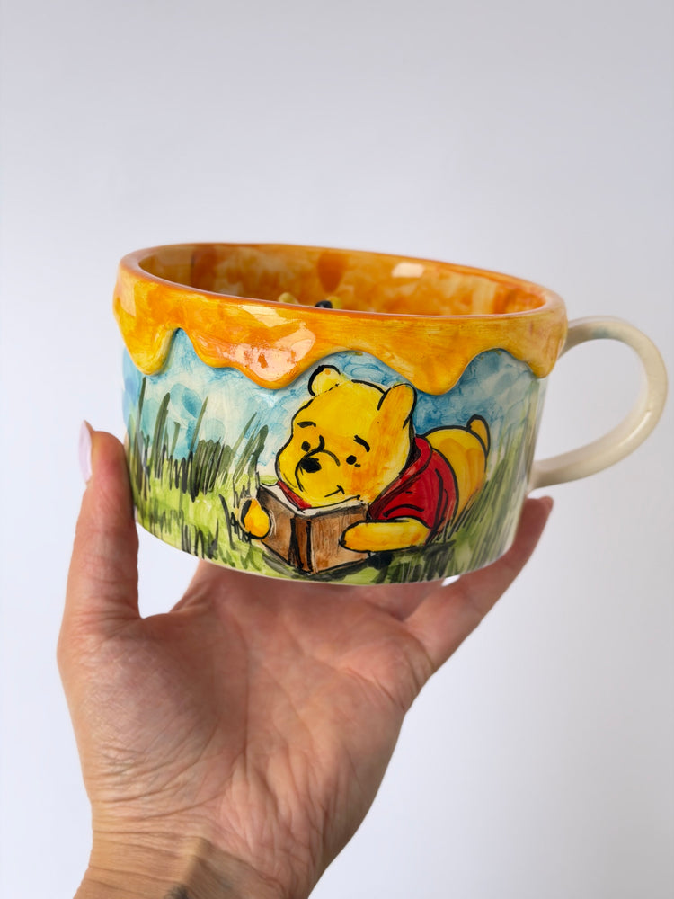 Yellow Teddy handmade ceramic mug