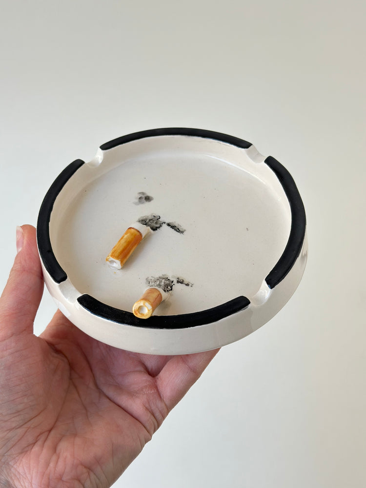 Handmade ceramic ashtray