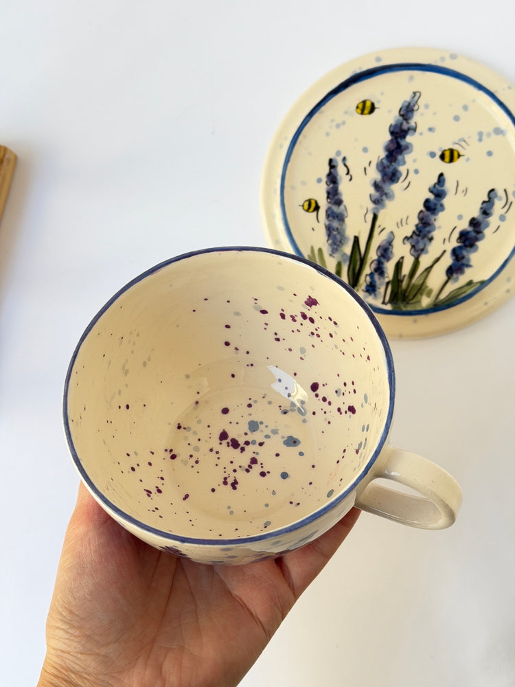 Lavender handmade ceramic mug