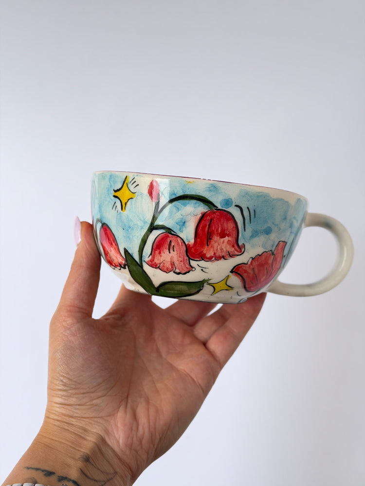 Rabbit handmade ceramic mug