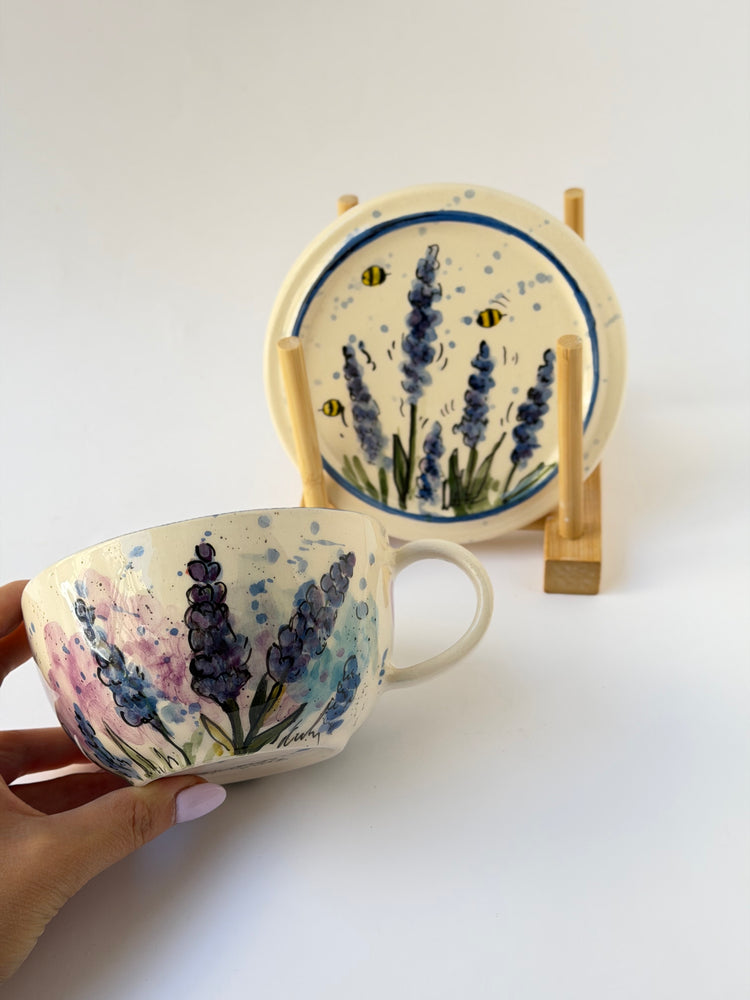 Lavender handmade ceramic mug