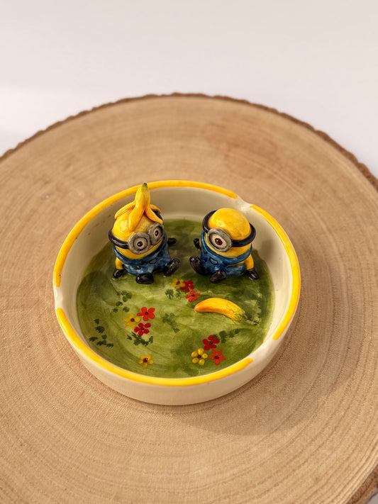 Handmade ceramic ashtray bananaa