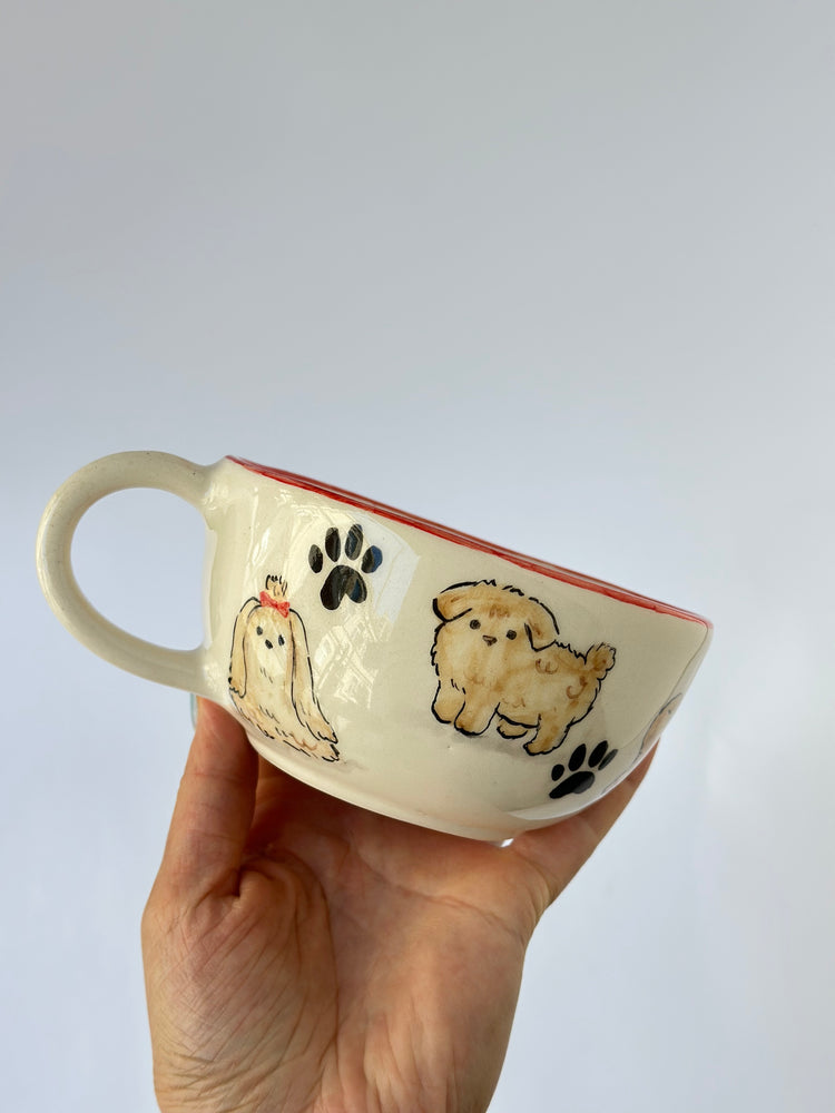 Dog handmade ceramic mug