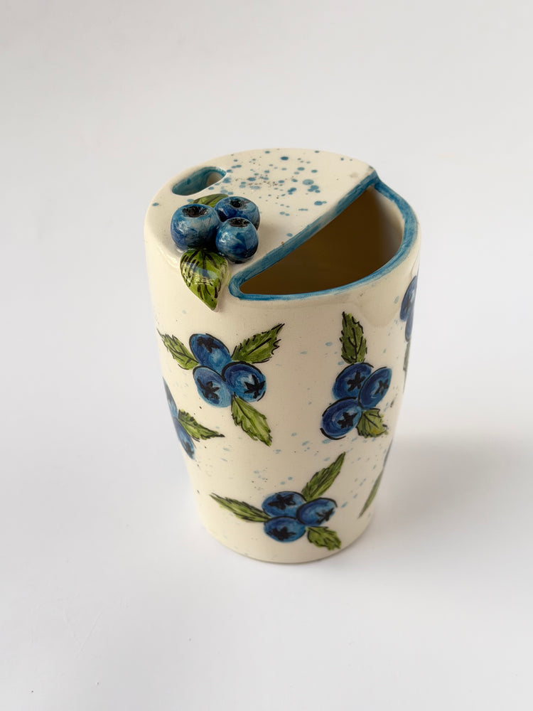 Blueberry takeaway handmade mug