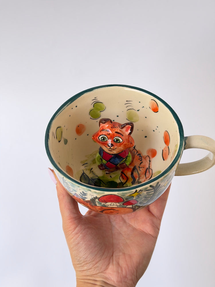 Fox handmade ceramic mug