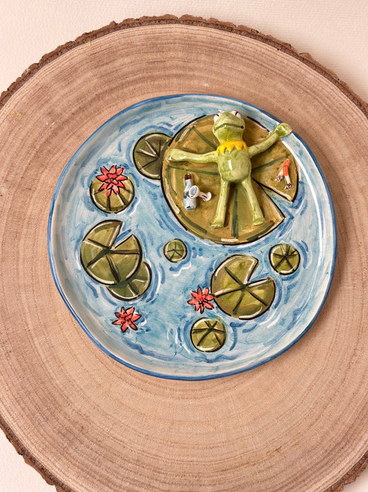 Kermit Handmade plate