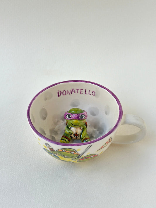 Warrior Turtle handmade mug