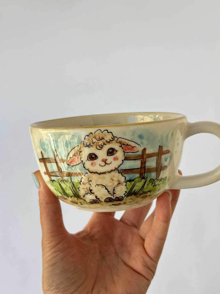 Sheep handmade ceramic mug