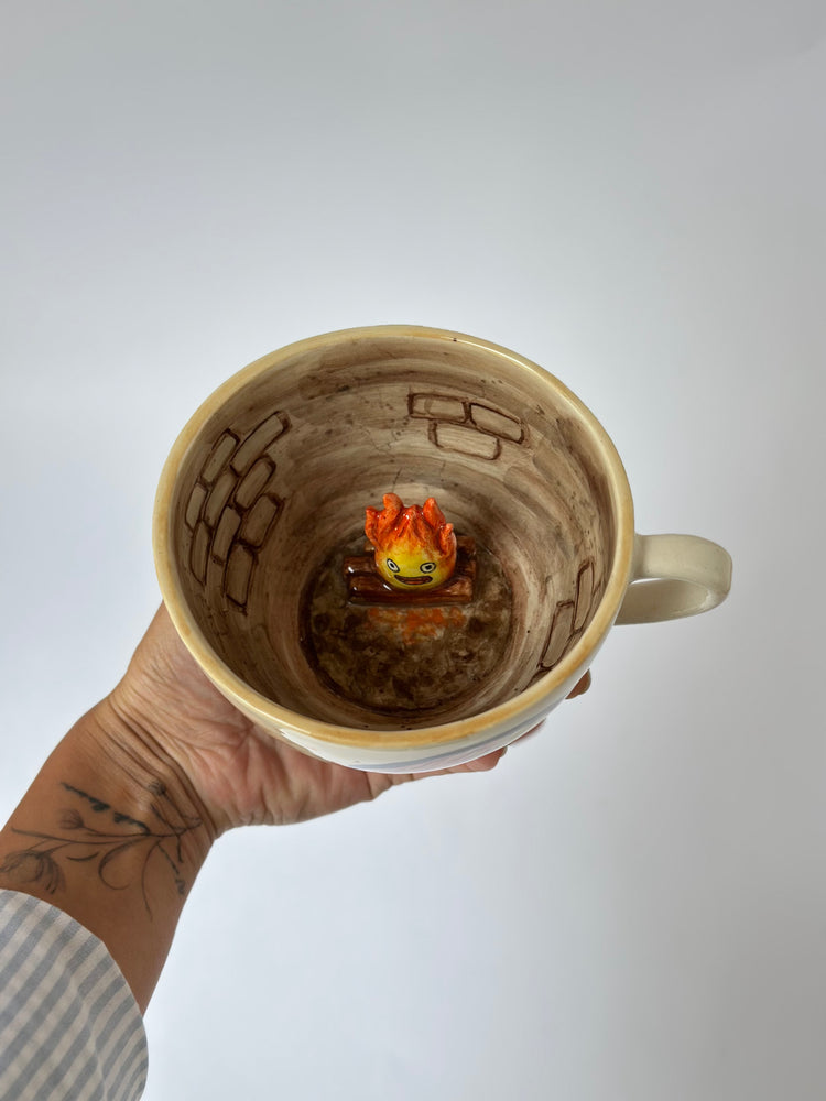 Little Flame mug ceramic handmade