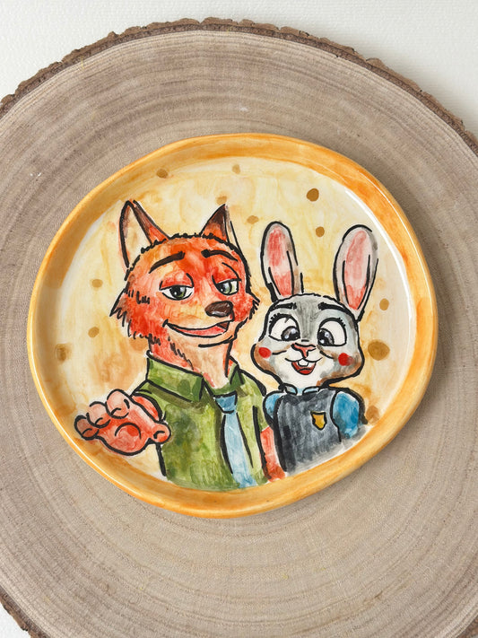 Nick and Judy handmade plate