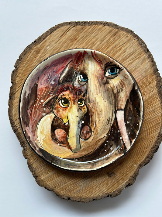 İce age Manny and baby handmade plate