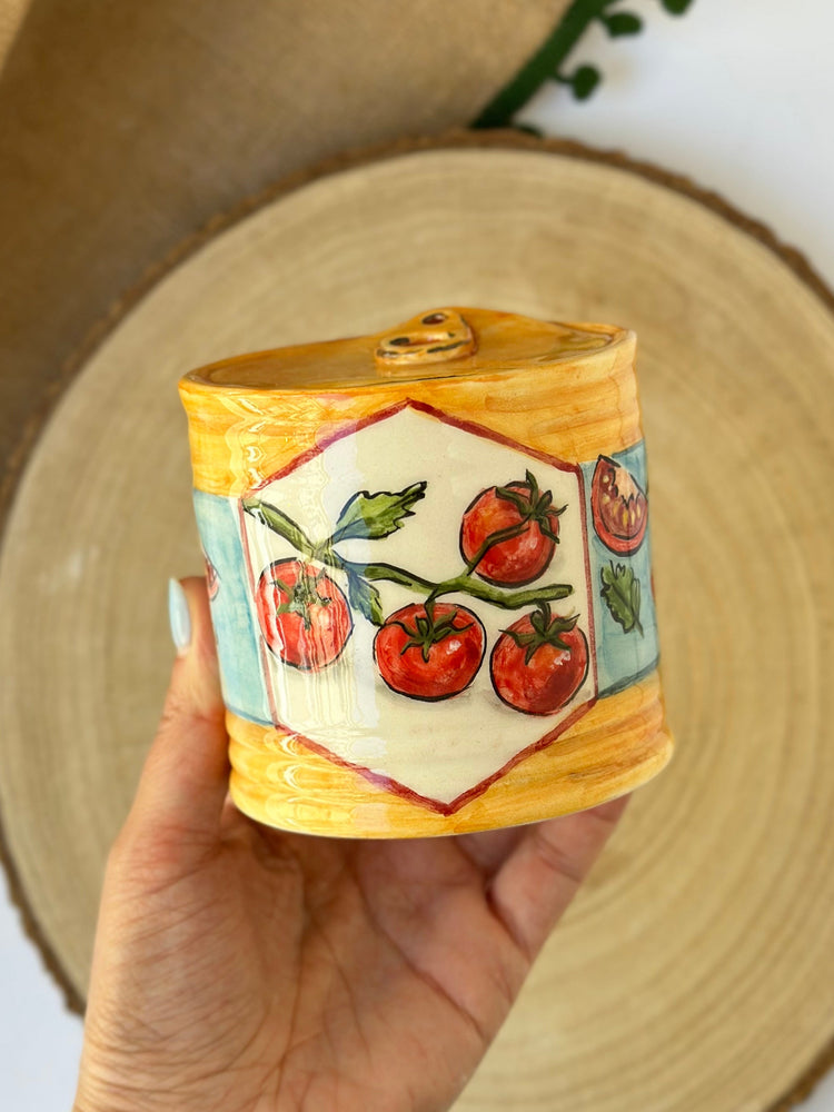Canned goods handmade ceramic mug