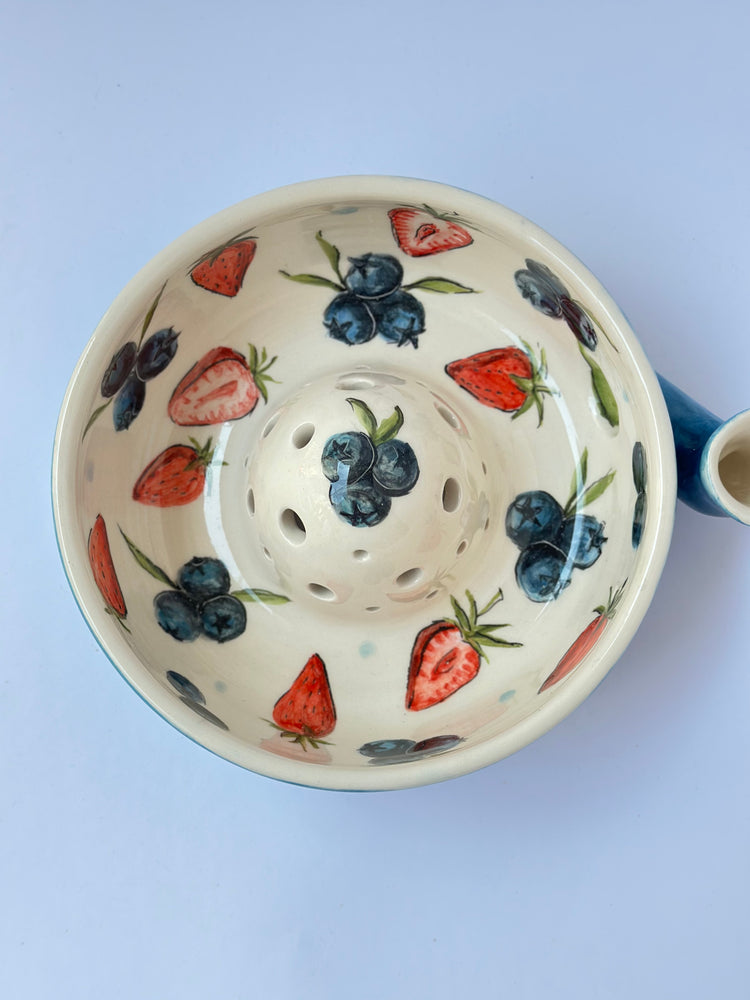 Handmade ceramic berry bowl