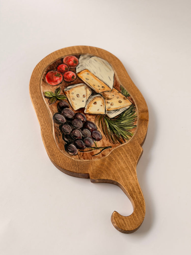 Ceramic & Wood Charcuterie Serving board ( 30x16)
