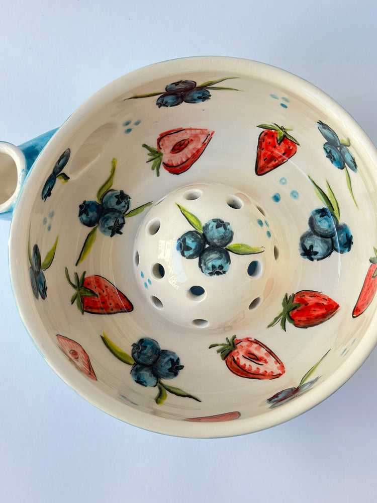 Handmade ceramic berry bowl