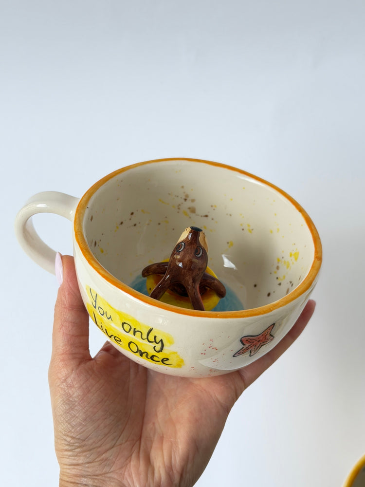 Dachshund dog handmade ceramic mug
