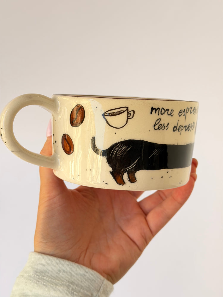 Dachshund handmade ceramic mug