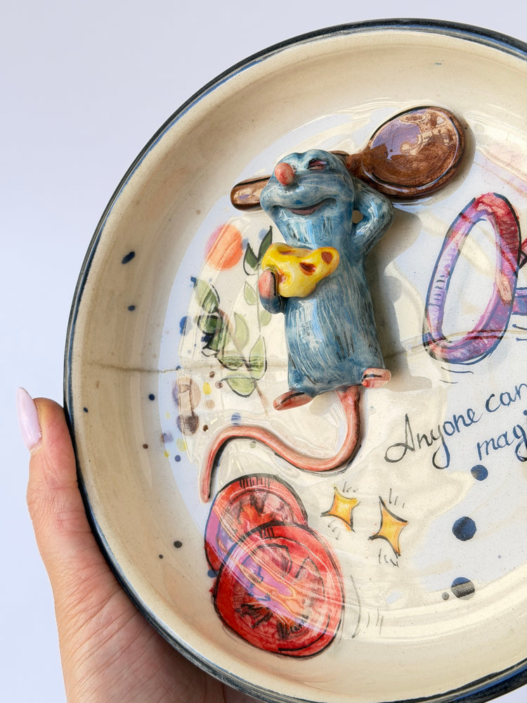 Little Chef handmade ceramic bowl (Note: The product is being sold at a discounted price due to a minor defect.)
