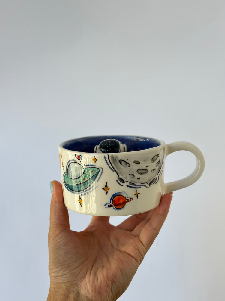 Astronaut handmade ceramic mug