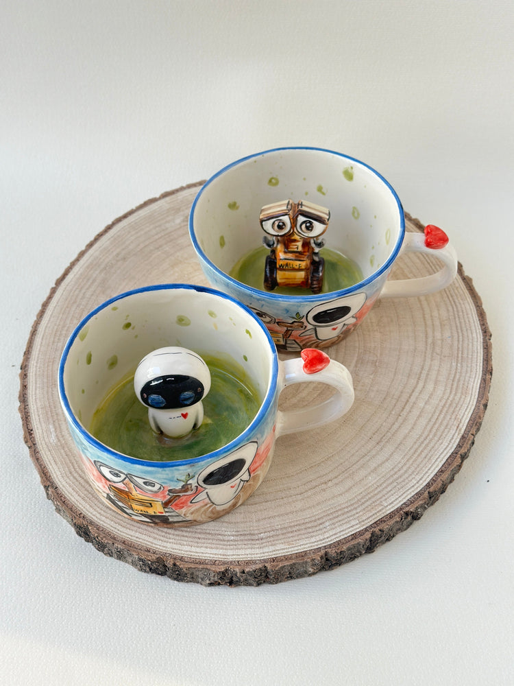 Couple Handmade mugs W-E