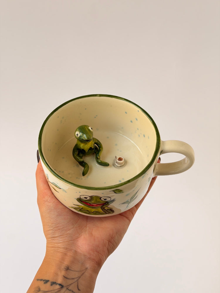 Frog handmade ceramic mug
