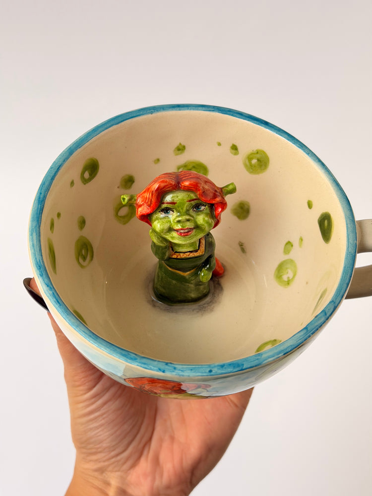 Green giant handmade ceramic mug