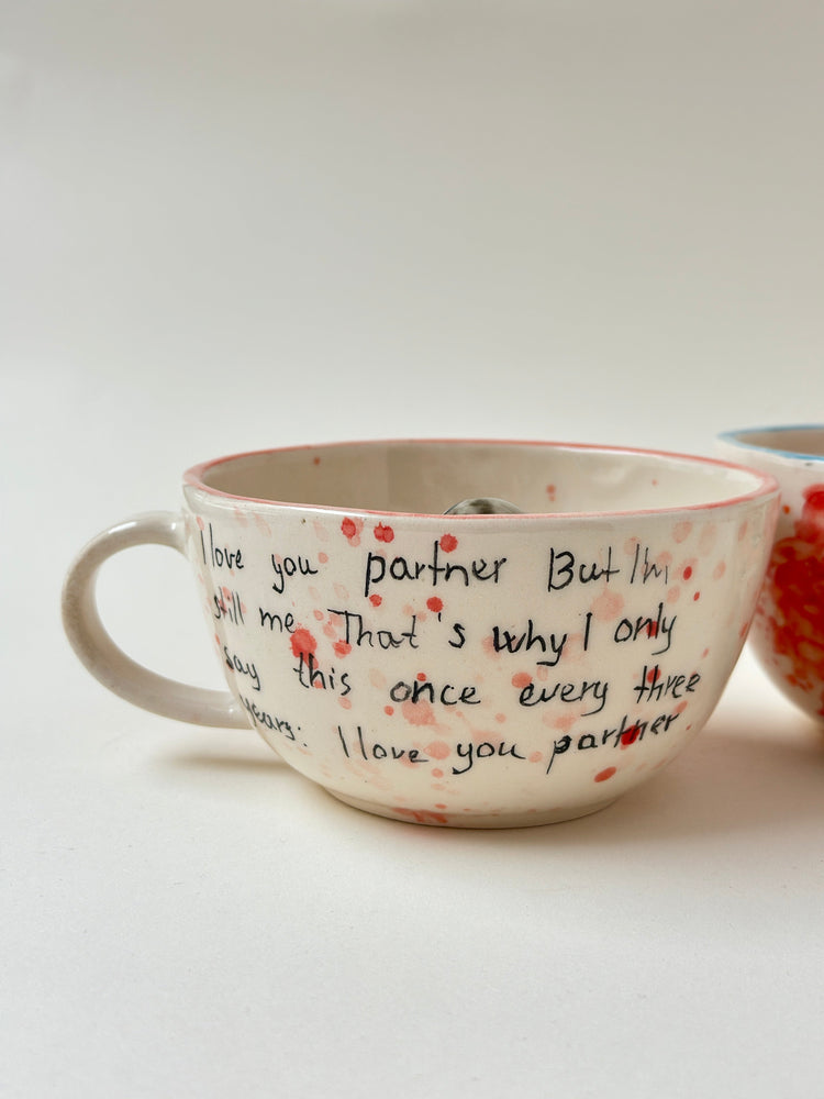 Nick and Judy handmade mugs