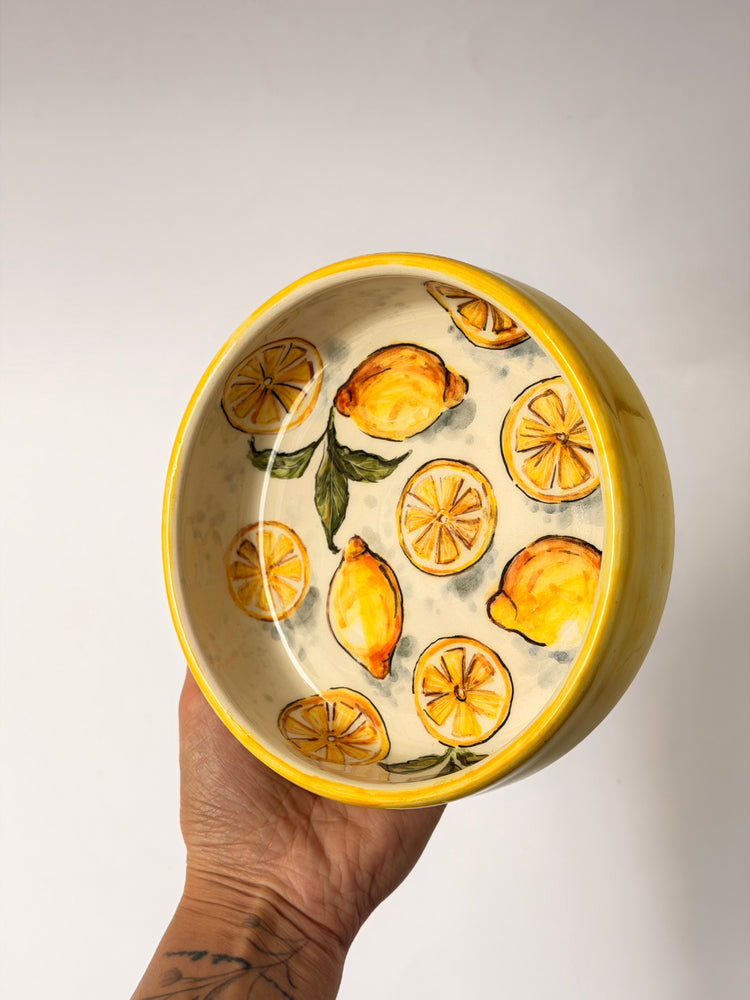 Lemon handmade ceramic bowl