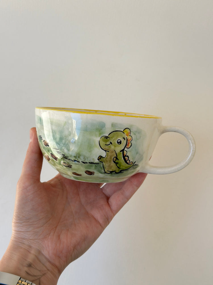 Dinosaur handmade mug