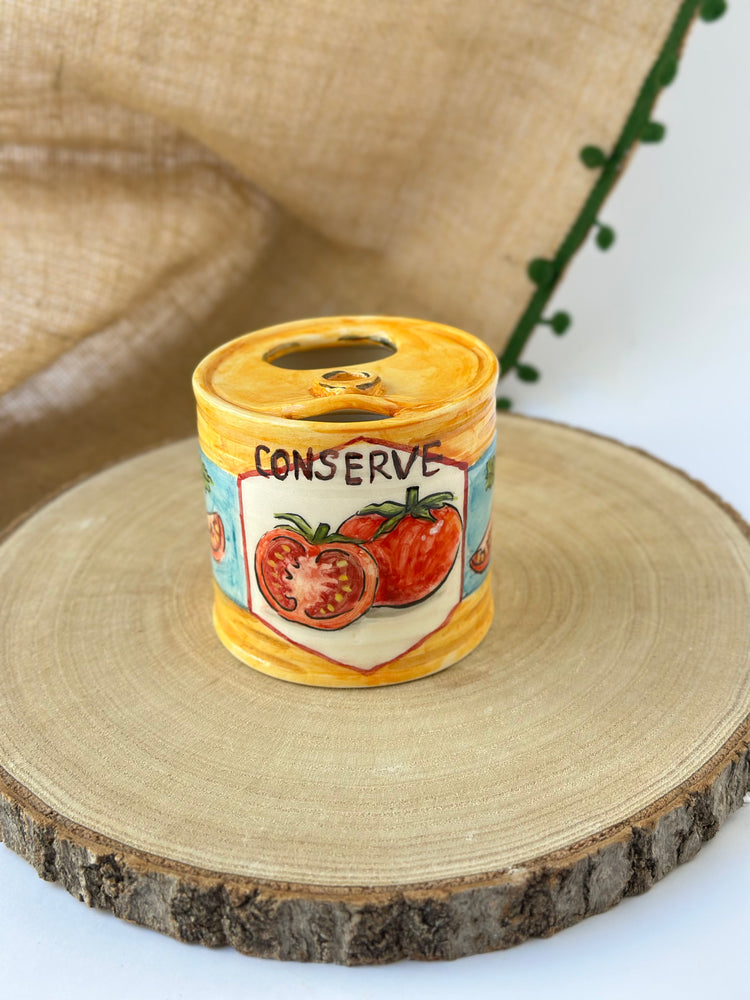 Canned goods handmade ceramic mug