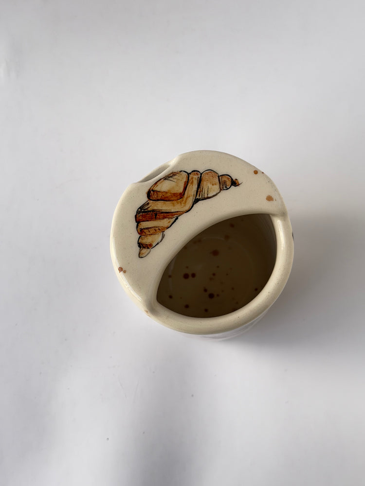 Coffee handmade ceramic takeaway mug