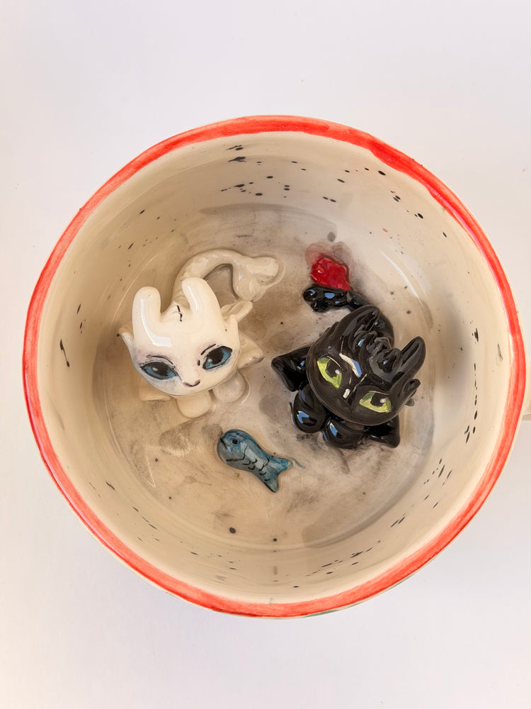 Dragons handmade ceramic mug