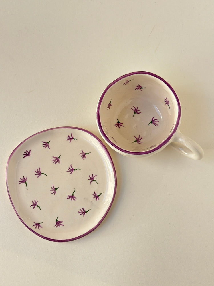 Handmade cup and plate
