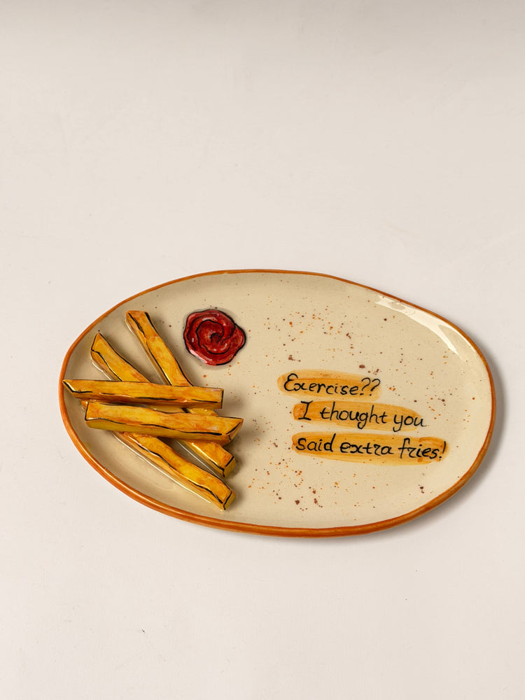 Potatoes handmade plate