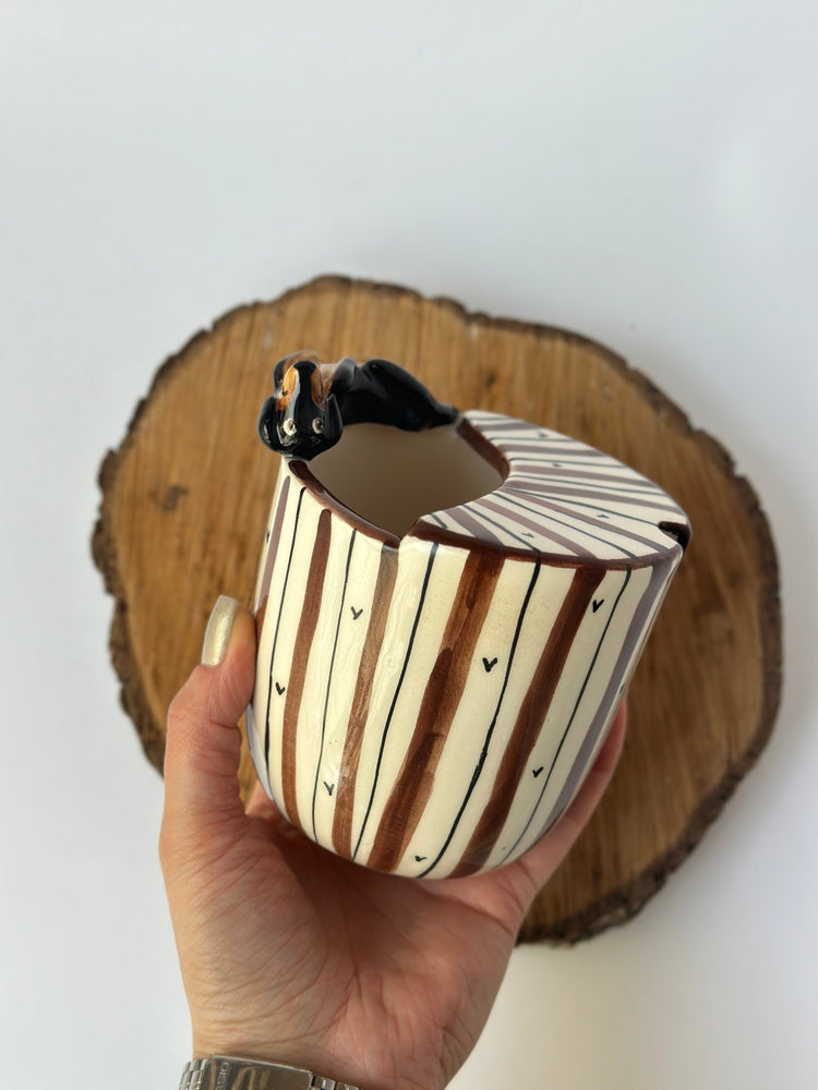 Dachshund Takeaway handmade coffee mug (pre-order)