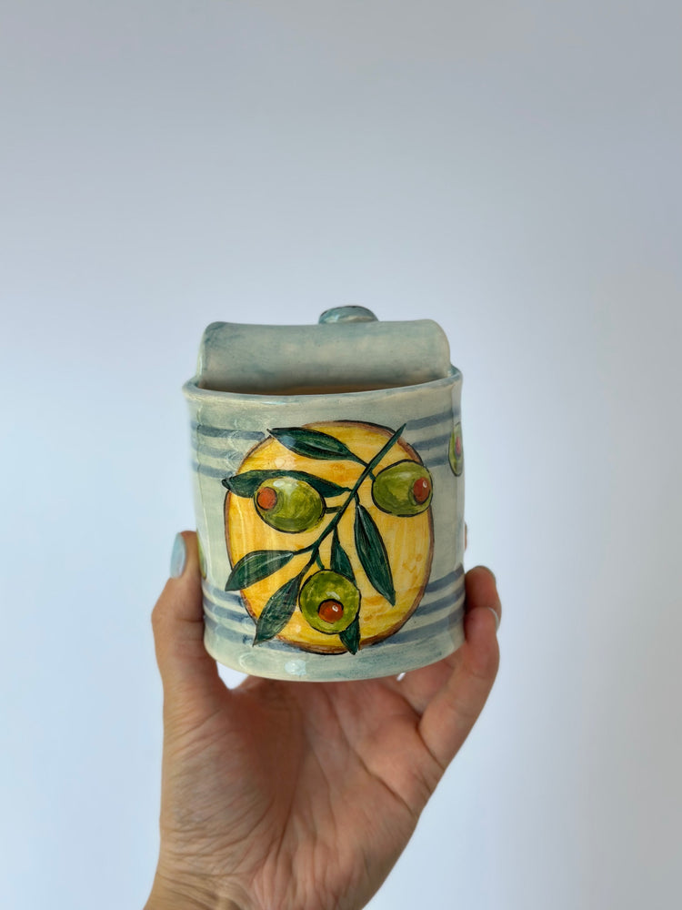 Canned handmade ceramic mug