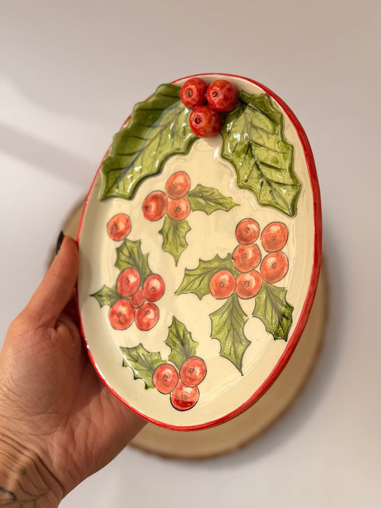 Special for the new year Handmade ceramic plate