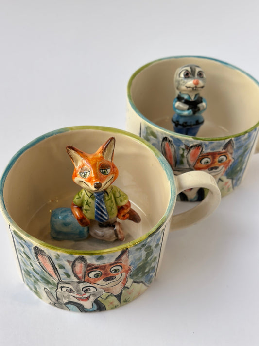 Nick and Judy handmade mugs