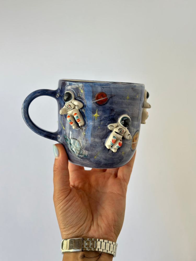 Astronaut handmade ceramic mug